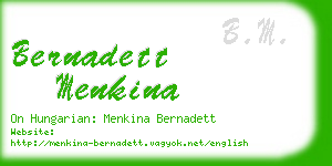 bernadett menkina business card